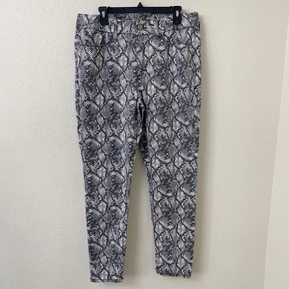 Seven7 Womens Pants Jeans Size 16 Snake Print High Rise Skinny - Picture 1 of 6